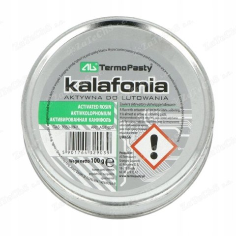 Kalafonia aktywna do lutowania AG TermoPasty 100 g Kalafonia aktywna do lutowania AG TermoPasty 100 g