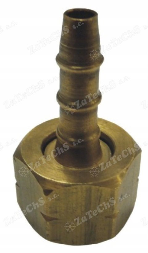 Złączka na wąż gazowy 3/8" lewy x fi 6 mm Złączka na wąż gazowy 3/8" lewy x fi 6 mm