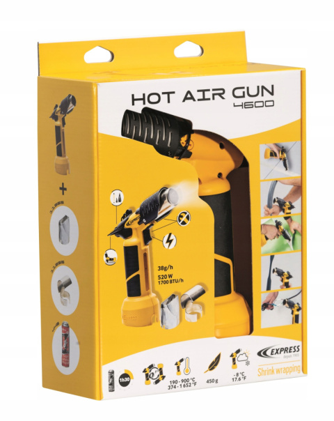 Express opalarka autonomiczna Hot Air Gun Obkurczanie folii termokurczliwej EX4600 Express opalarka autonomiczna Hot Air Gun Obkurczanie folii termokurczliwej EX4600