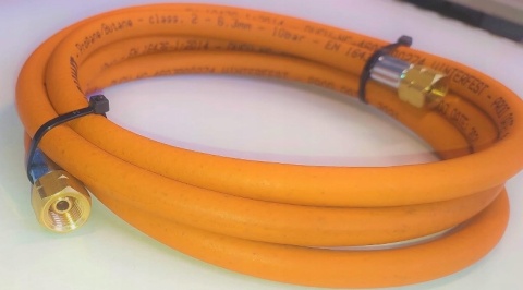 Wąż do gazu propan-butan Fagumit 5m 10bar Ø6,3mm ze złączkami 3/8" - 3/8"