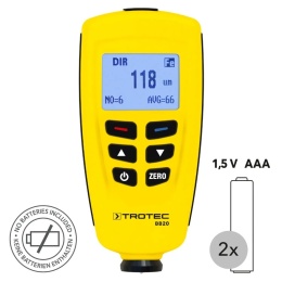 TROTEC BB20 Miernik grubości powłoki lakieru 0-1250µm Stal Aluminium USB