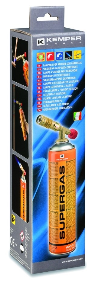 Zestaw Palnik gazowy KEMPER 1047 + kartusz SUPERGAS 600 ml 1750 W