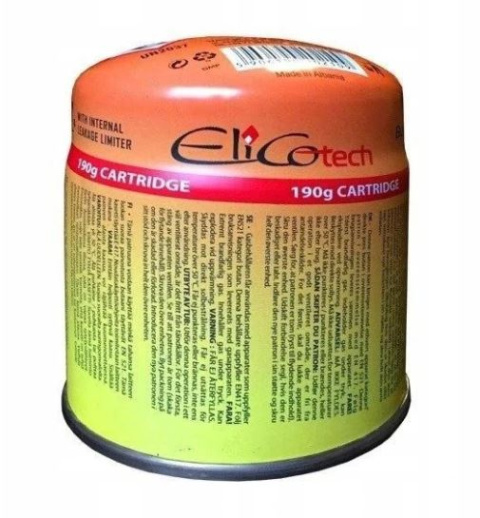 GAZ NABÓJ KARTUSZ 190 G KUCHENKA GAZOWA ELICO GAZ NABÓJ KARTUSZ 190 G KUCHENKA GAZOWA ELICO