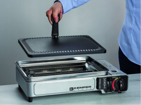 SMART PLANCHA - GRILL turystyczny z płytą żeliwną - KEMPER 104998 - 2,8kW - 203g/h SMART PLANCHA - GRILL turystyczny z płytą żeliwną - KEMPER 104998 - 2,8kW - 203g/h