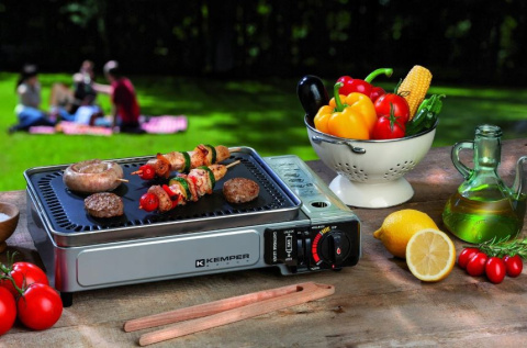 SMART PLANCHA - GRILL turystyczny z płytą żeliwną - KEMPER 104998 - 2,8kW - 203g/h SMART PLANCHA - GRILL turystyczny z płytą żeliwną - KEMPER 104998 - 2,8kW - 203g/h
